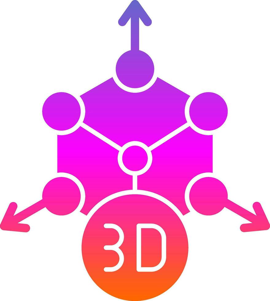 conception d'icône vectorielle de modélisation 3d vecteur
