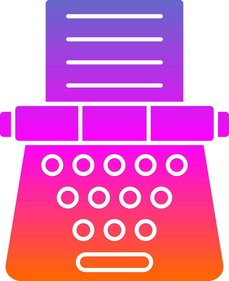 conception d'icône de vecteur de machine à écrire