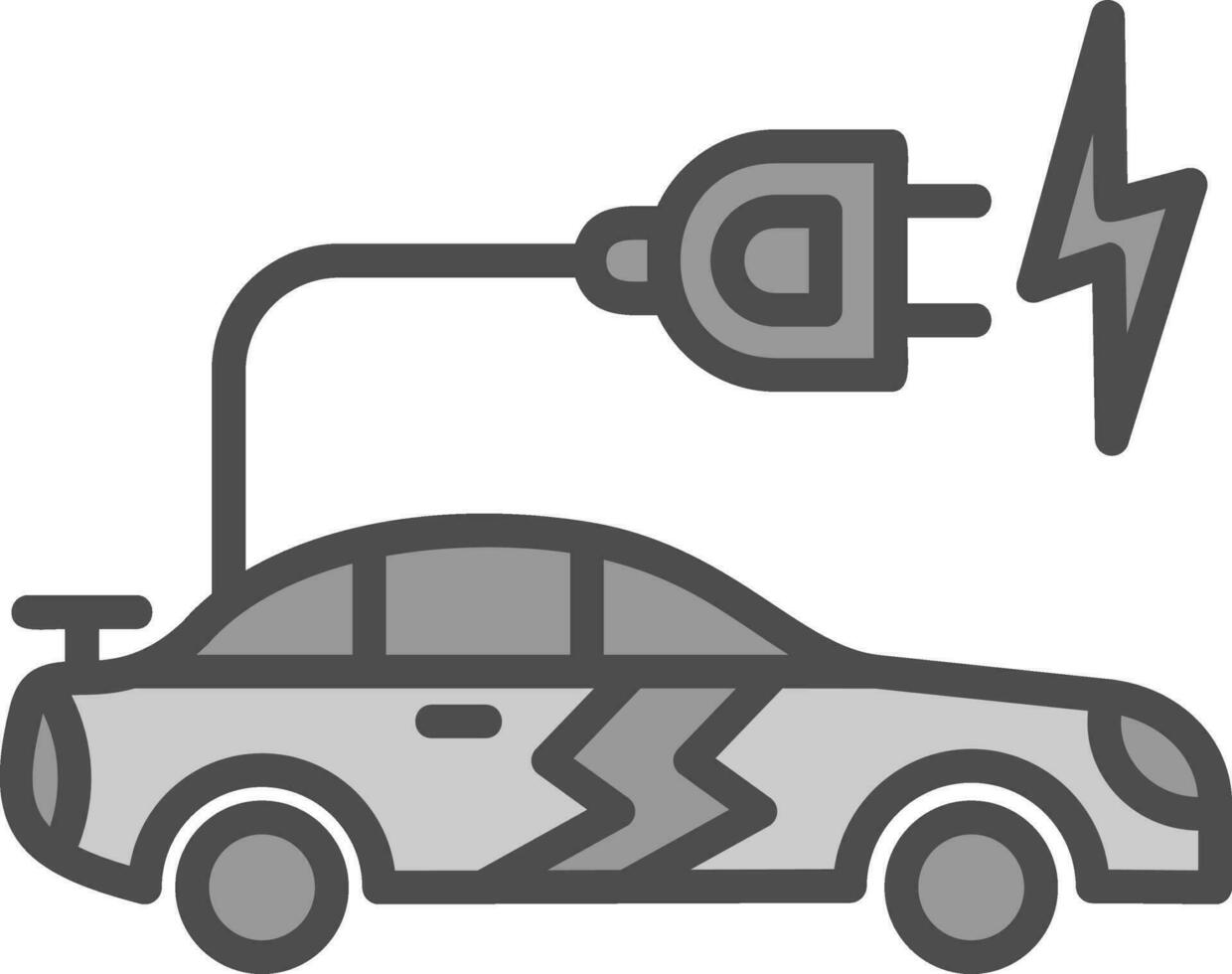 conception d'icône de vecteur de voiture électrique