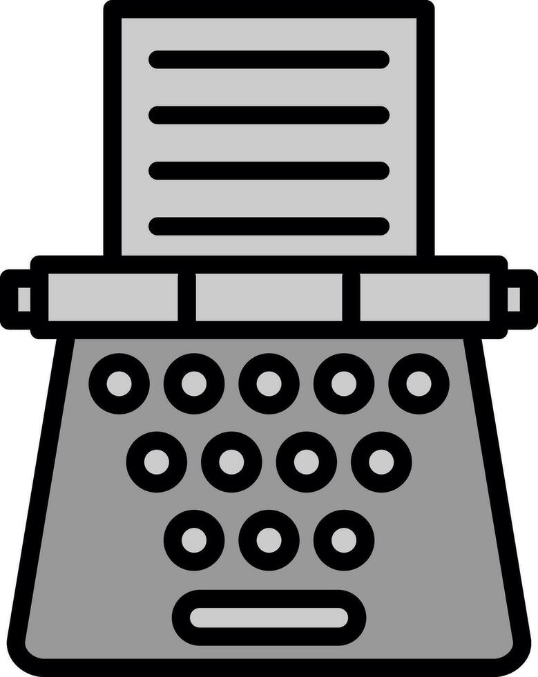 conception d'icône de vecteur de machine à écrire