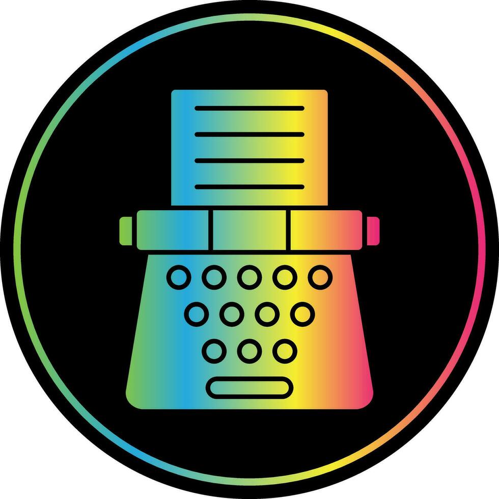conception d'icône de vecteur de machine à écrire