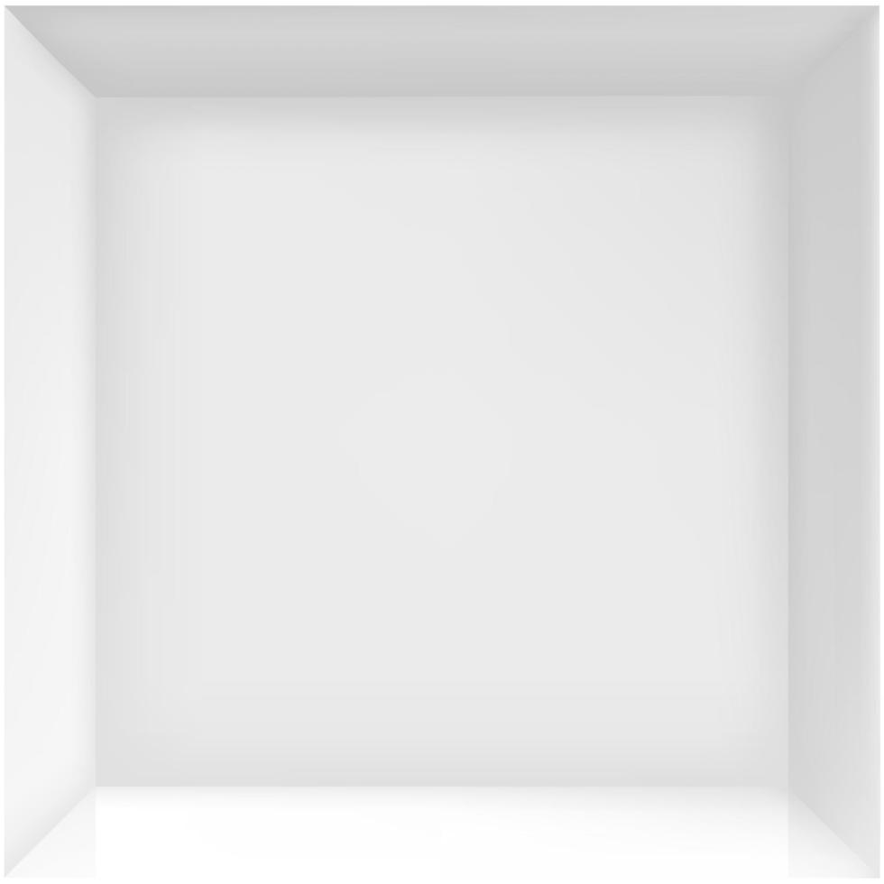 maquette de vecteur de niche carrée lumineuse vide