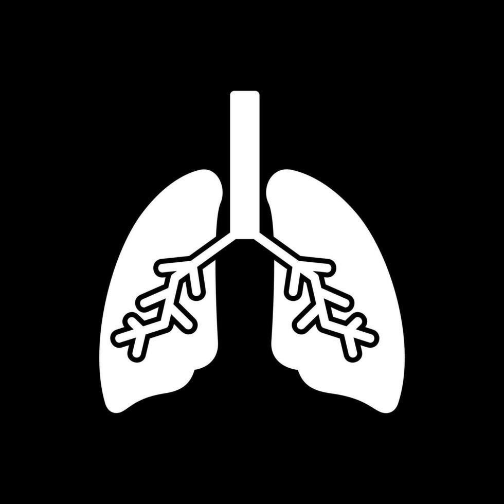 conception d'icône de vecteur de poumons