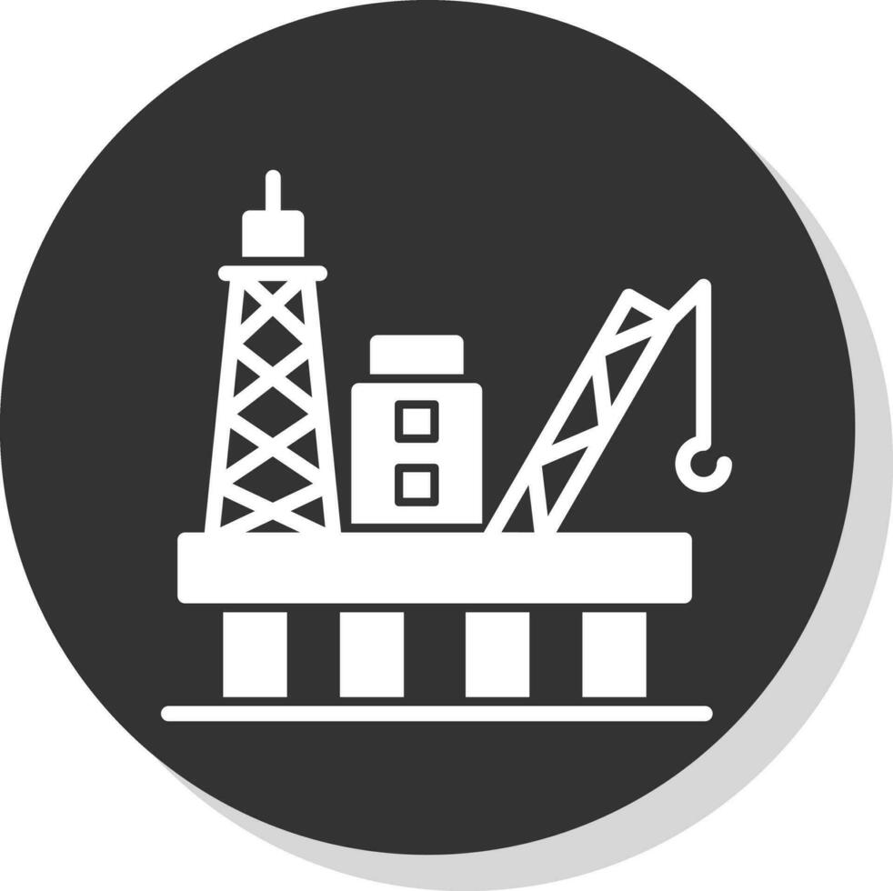 conception d'icône de vecteur de plate-forme pétrolière