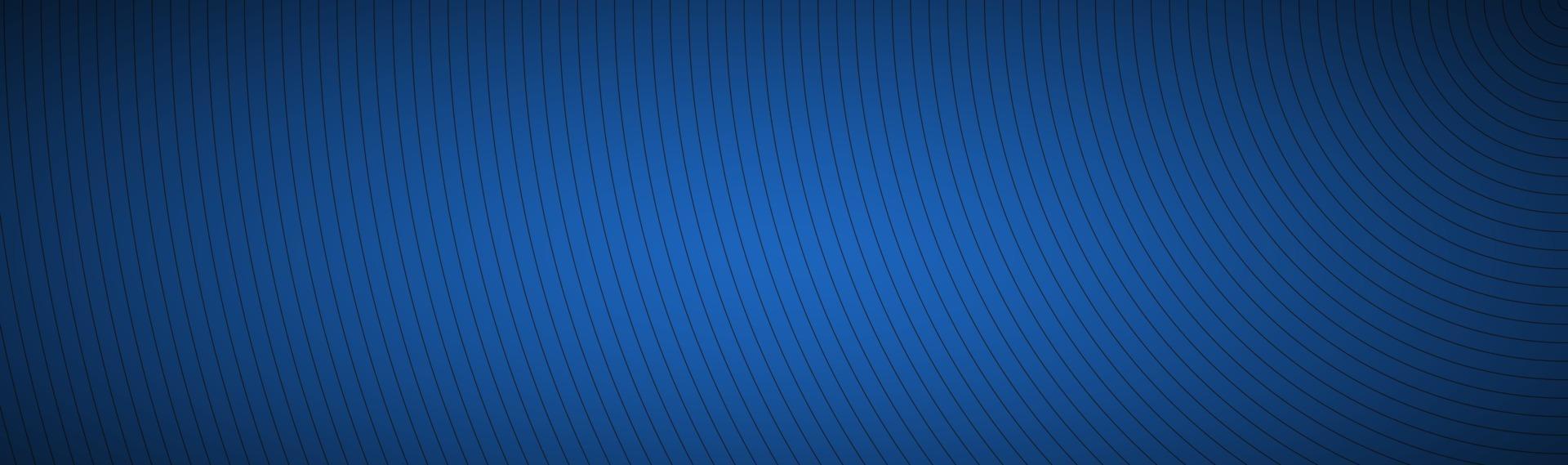 en-tête abstrait bleu moderne l'apparence des lignes circulaires de la bannière en acier inoxydable sur fond bleu vecteur