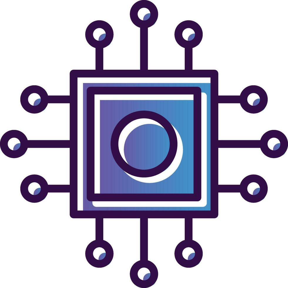 conception d'icône de vecteur de processeur