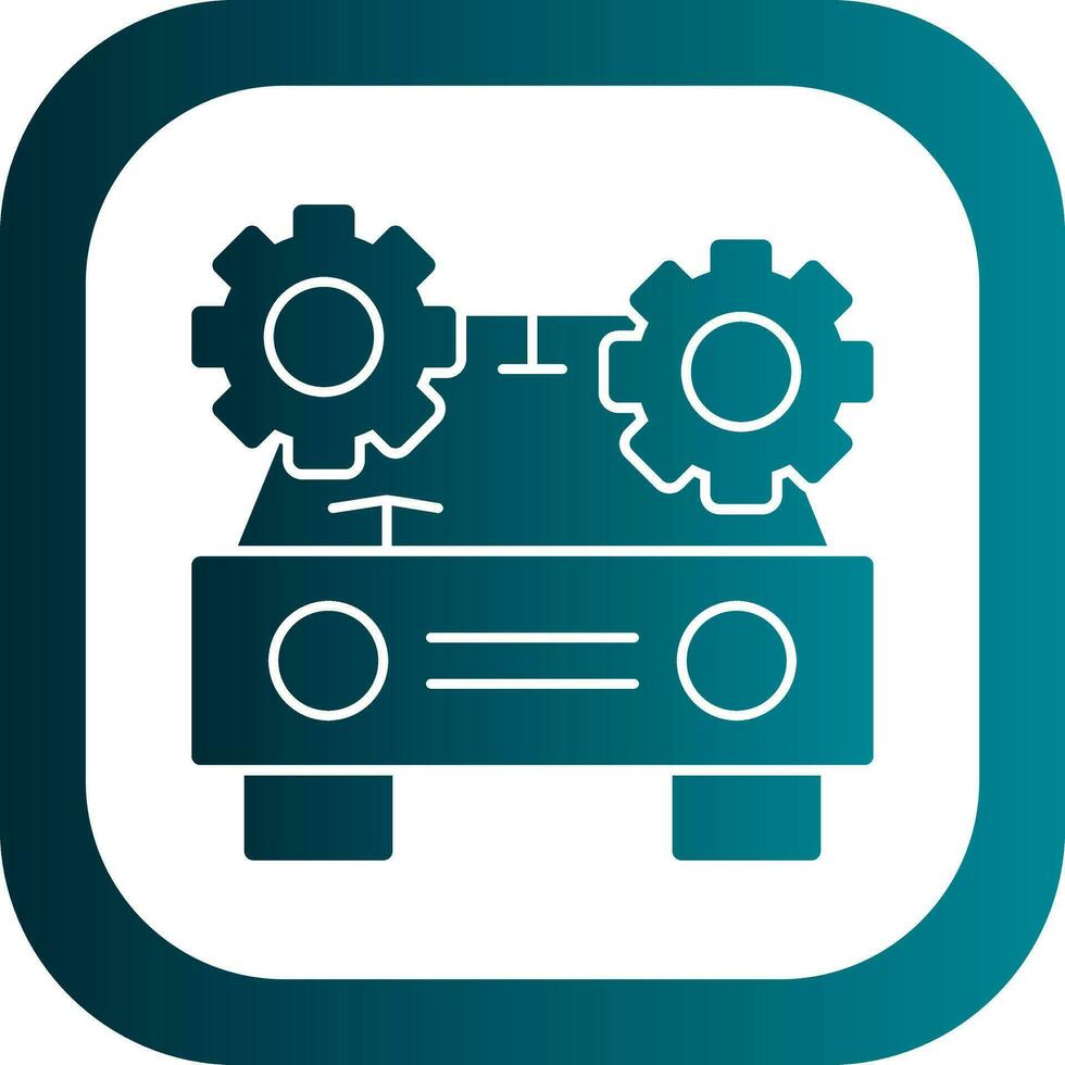 conception d'icône de vecteur de voiture sans conducteur