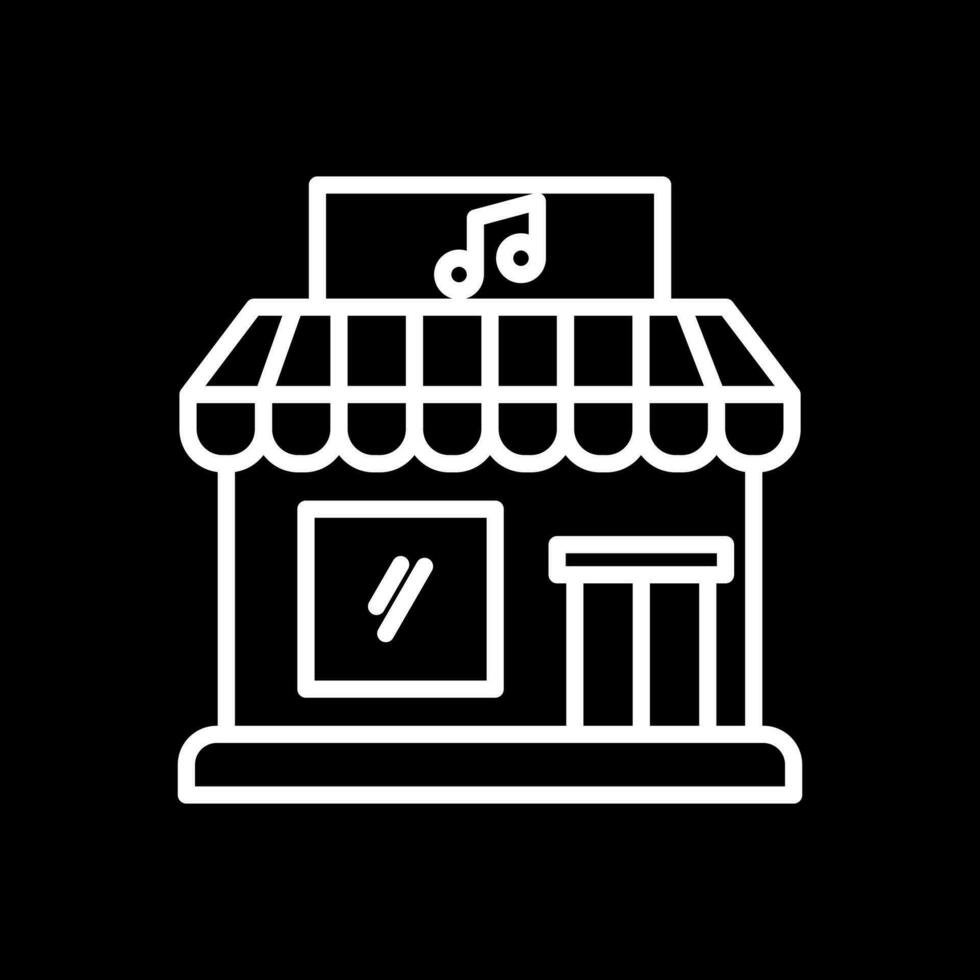conception d'icône vectorielle de magasin de musique vecteur