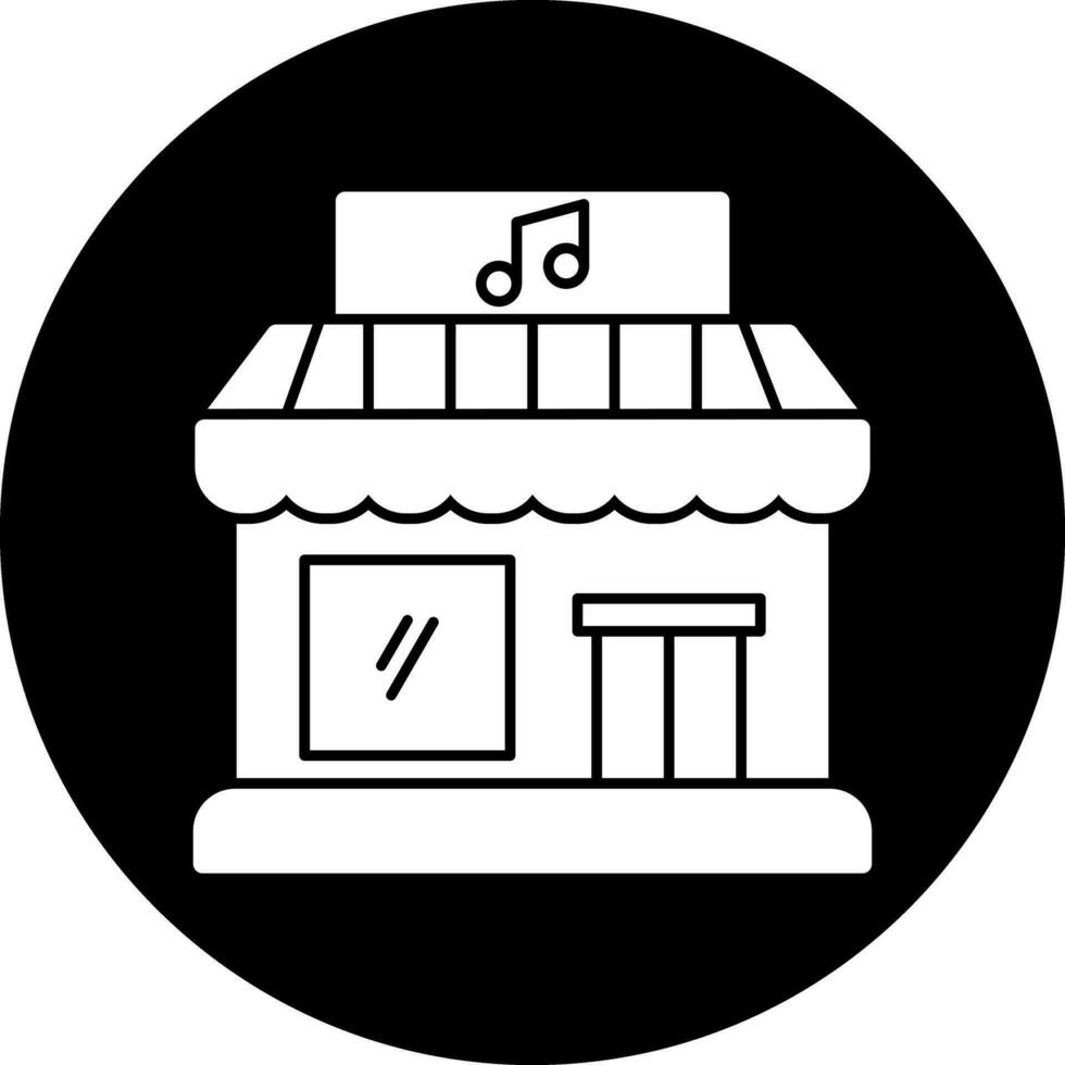 conception d'icône vectorielle de magasin de musique vecteur