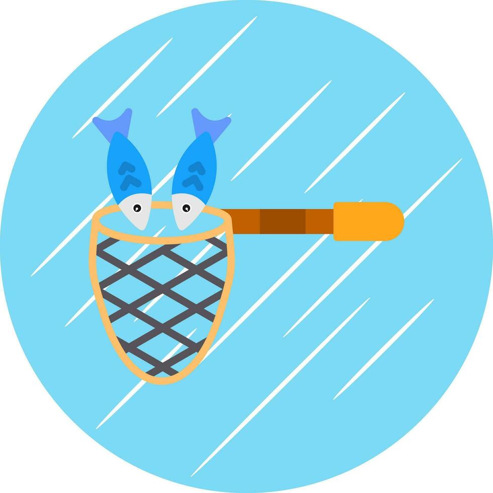 conception d'icône de vecteur de filet de pêche