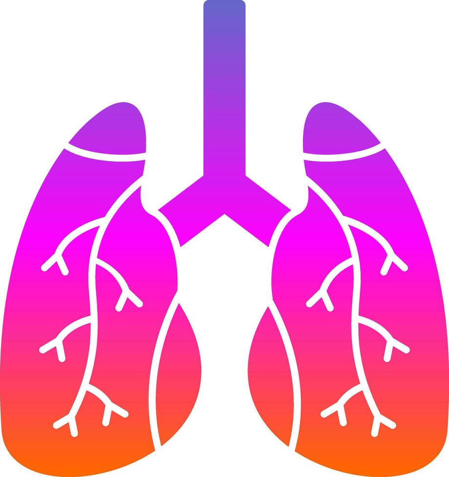 conception d'icône de vecteur de poumons