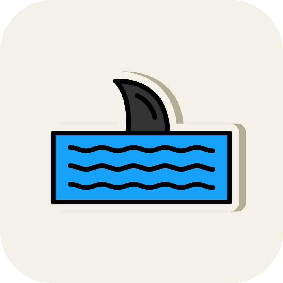 conception d'icône de vecteur de nageoire
