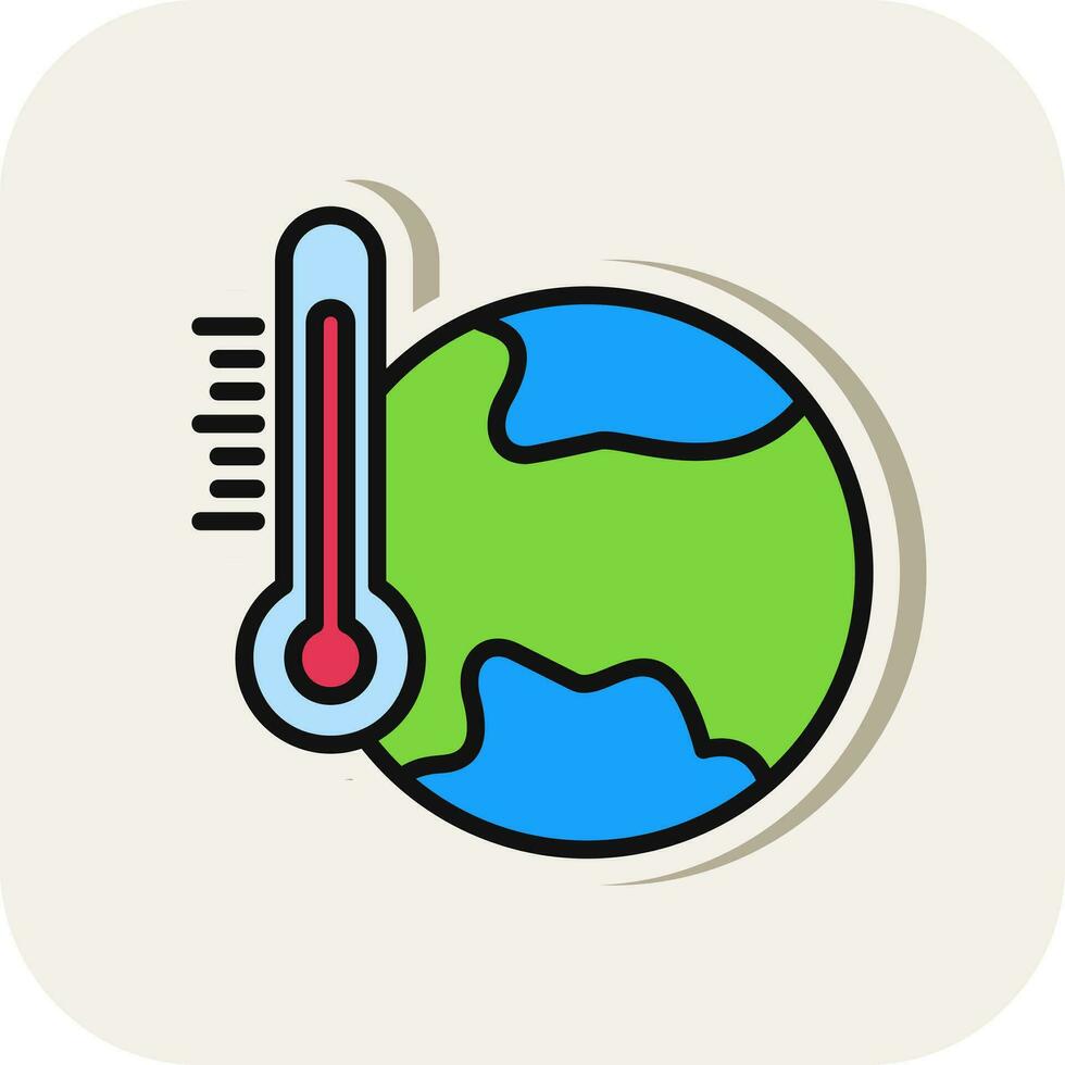 conception d'icône de vecteur de réchauffement climatique