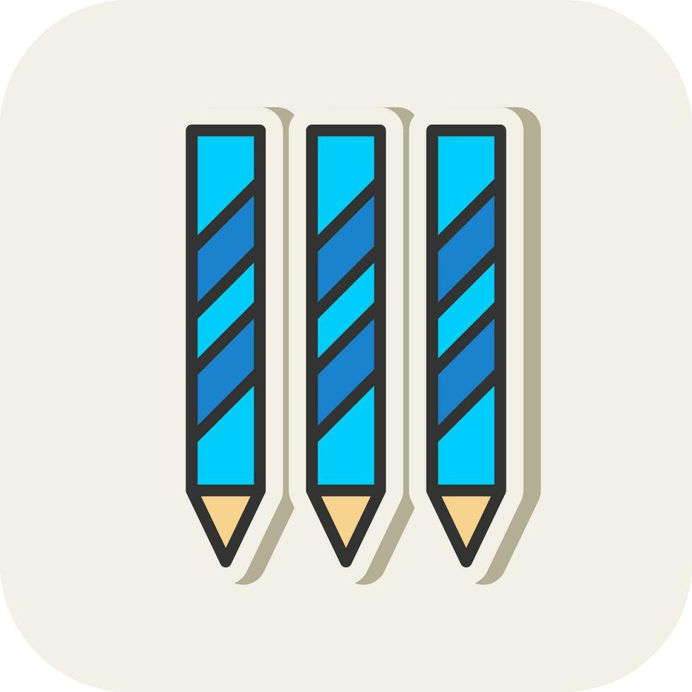 Couleur des crayons vecteur icône conception