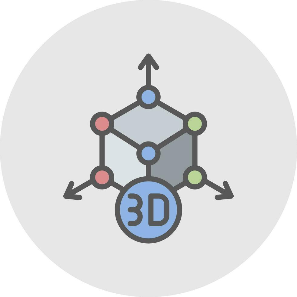 conception d'icône vectorielle de modélisation 3d vecteur