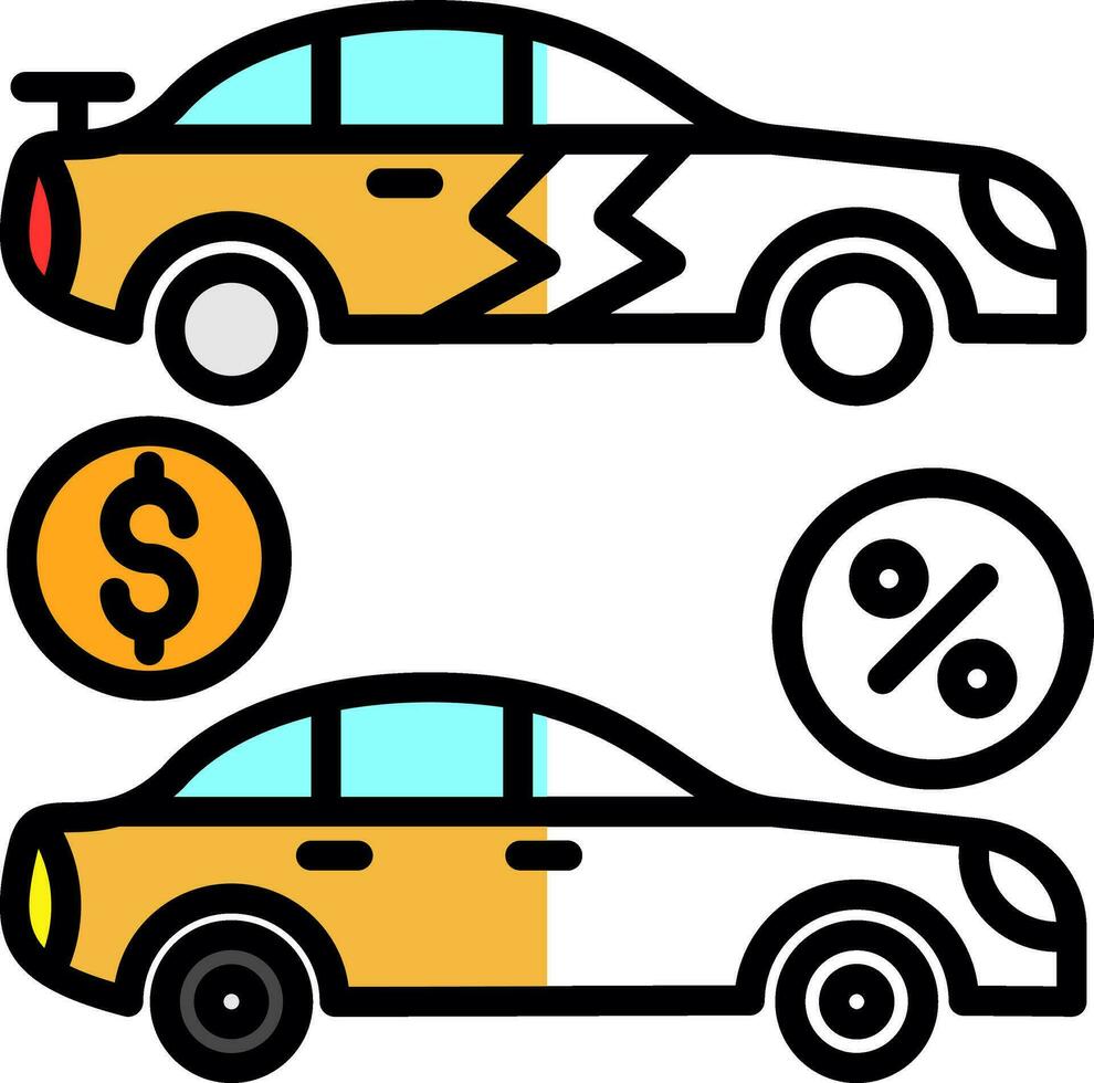 prix Comparaison vecteur icône conception