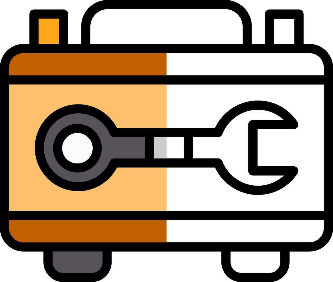 conception d'icône de vecteur de boîte à outils