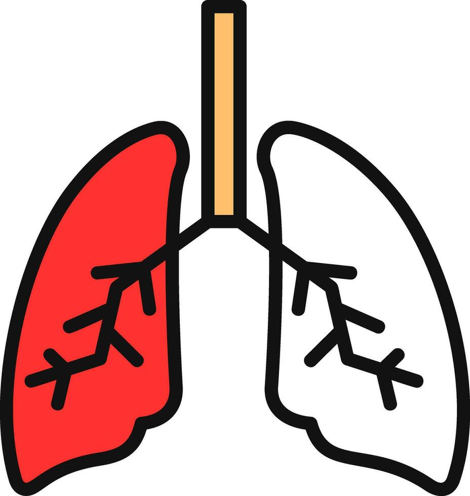 conception d'icône de vecteur de poumons