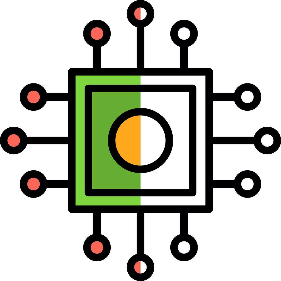 conception d'icône de vecteur de processeur