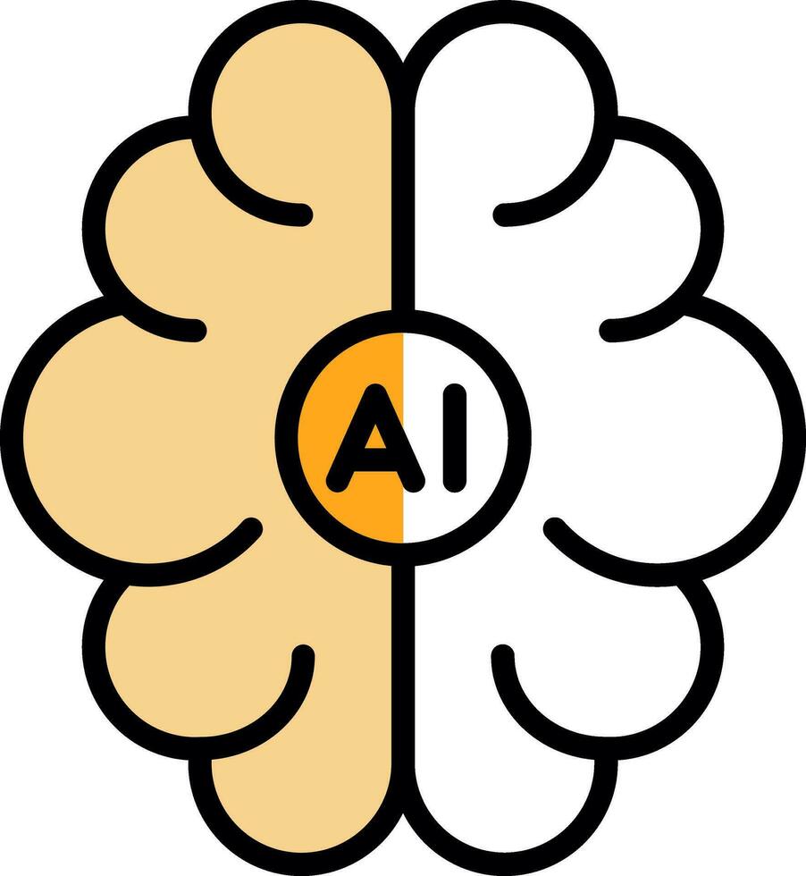 conception d'icône de vecteur de cerveau