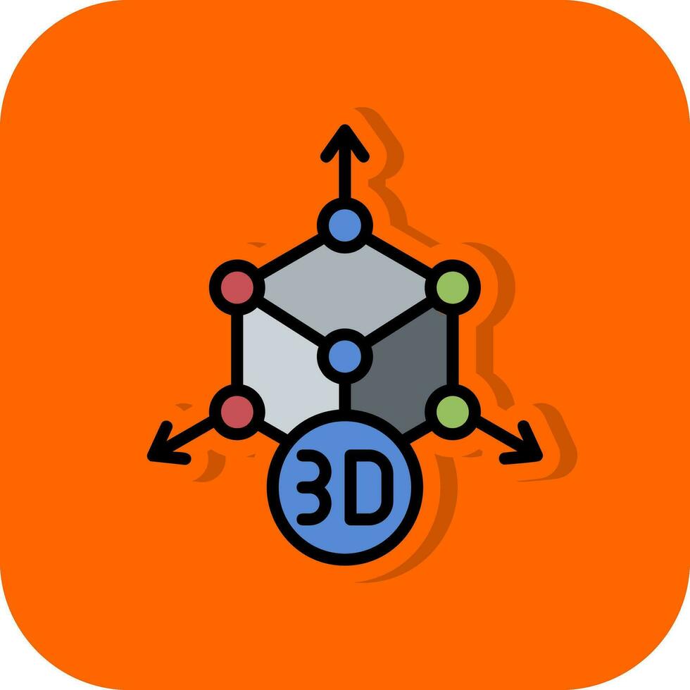 conception d'icône vectorielle de modélisation 3d vecteur