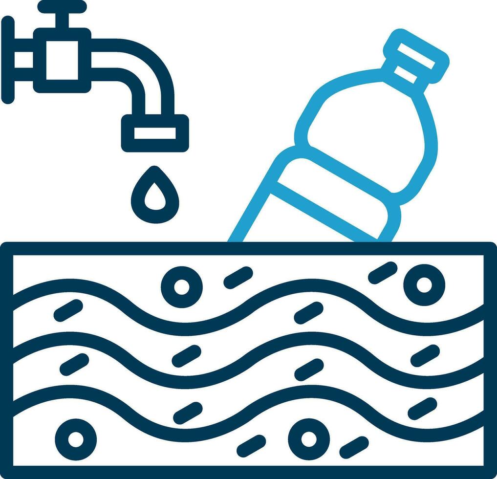 conception d'icône de vecteur de pollution de l'eau