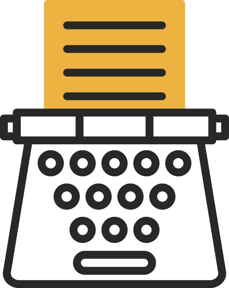 conception d'icône de vecteur de machine à écrire