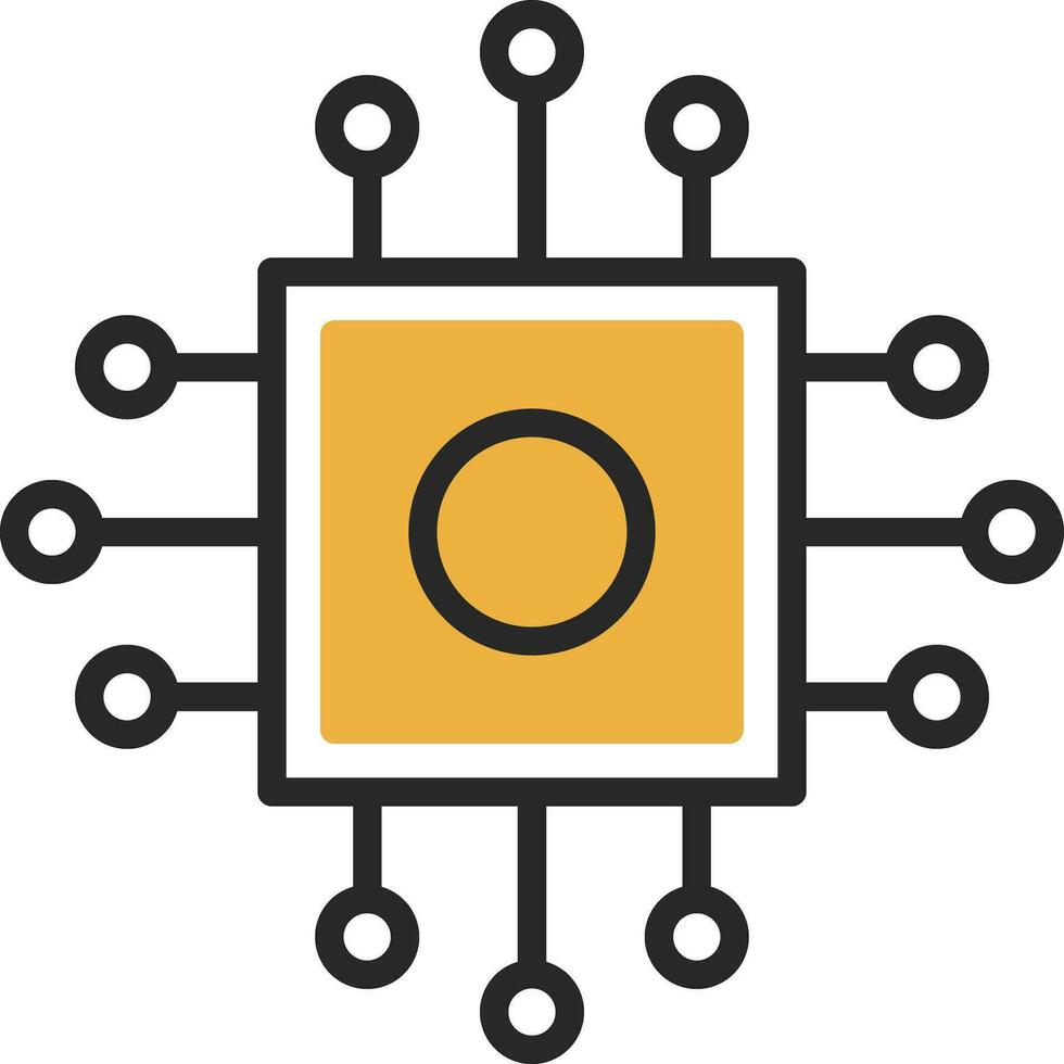 conception d'icône de vecteur de processeur