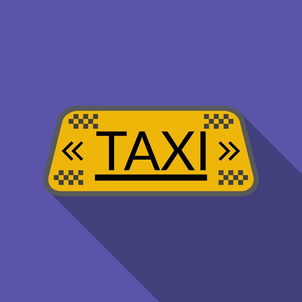 icône de taxi vecteur design plat avec ombre portée