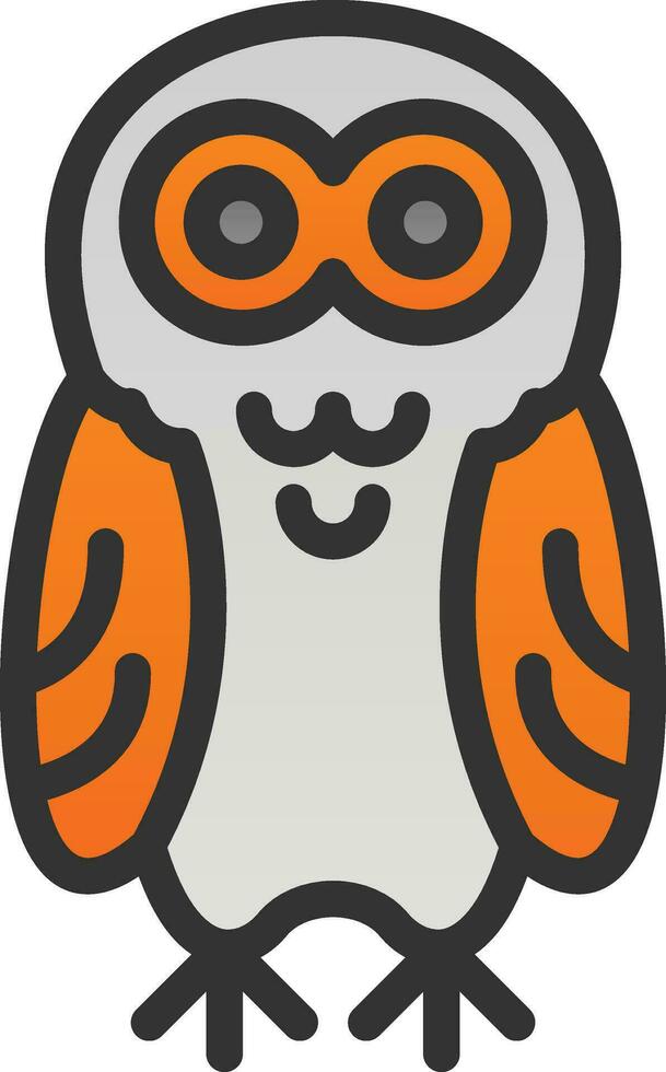 neigeux hibou vecteur icône conception