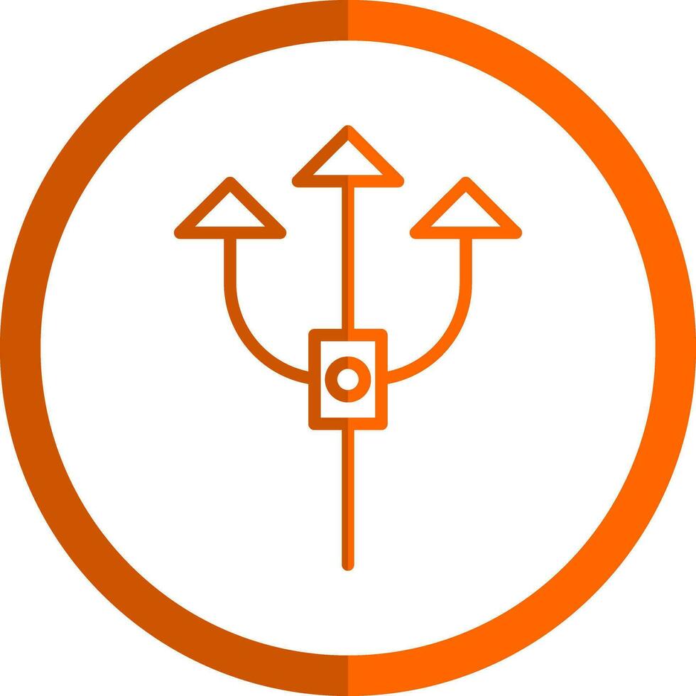 conception d'icône de vecteur de trident