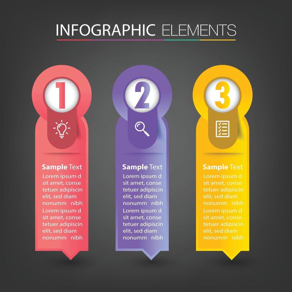 infographie de bannière de modèle de zone de texte moderne vecteur