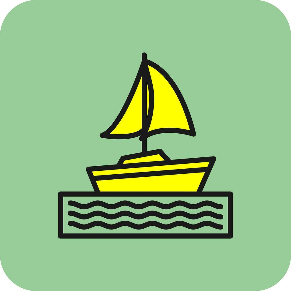 conception d'icône de vecteur de bateau à voile