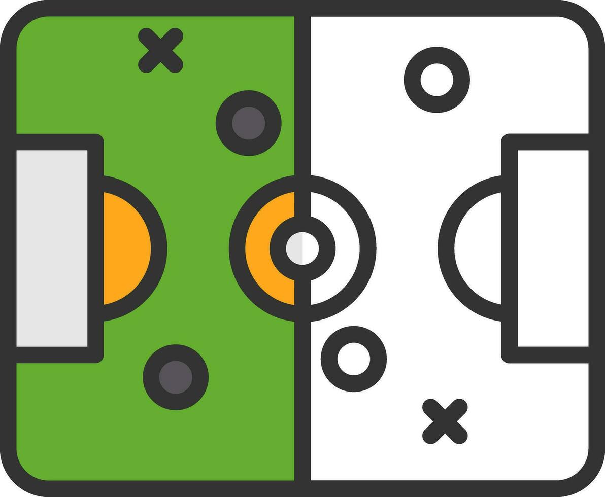 conception d'icône de vecteur de terrain de football