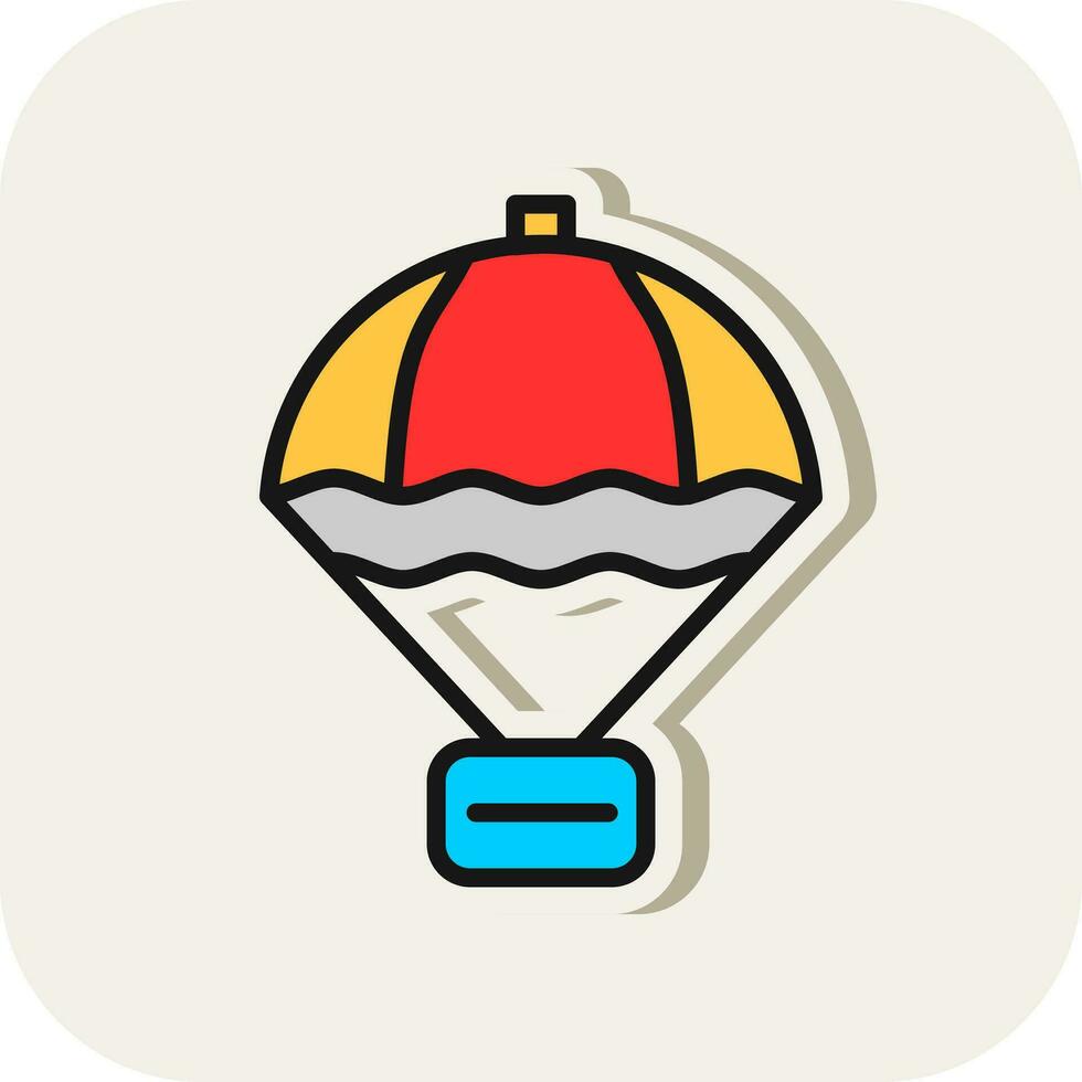 conception d'icône de vecteur de parachute