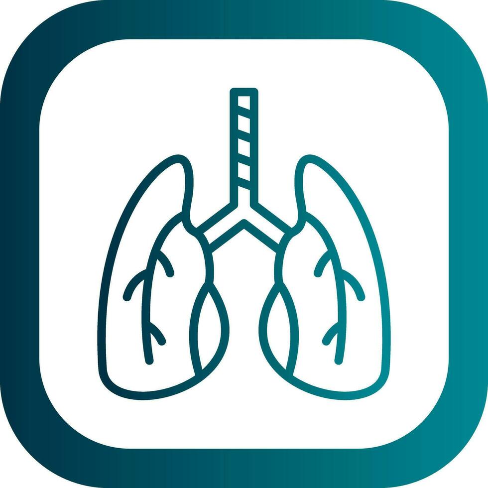 conception d'icône de vecteur de poumons