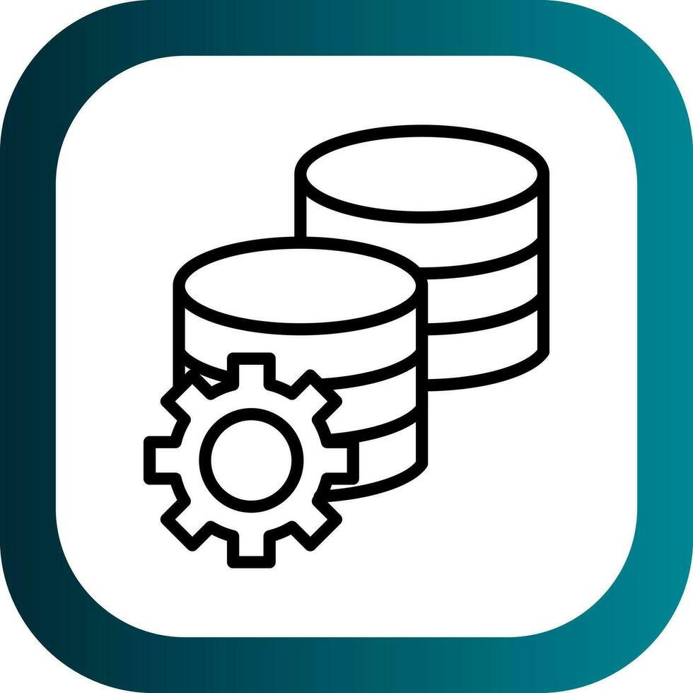 conception d'icône de vecteur de stockage de données