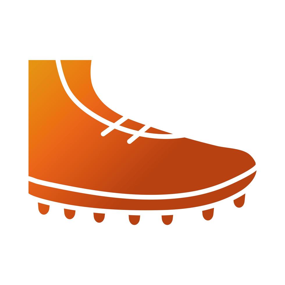 chaussure de football américain sportswear jeu sport icône du design dégradé professionnel et récréatif vecteur