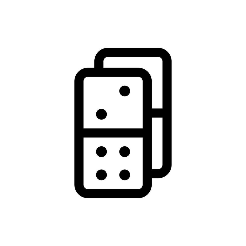 Facile domino icône. le icône pouvez être utilisé pour sites Internet, impression modèles, présentation modèles, illustrations, etc vecteur