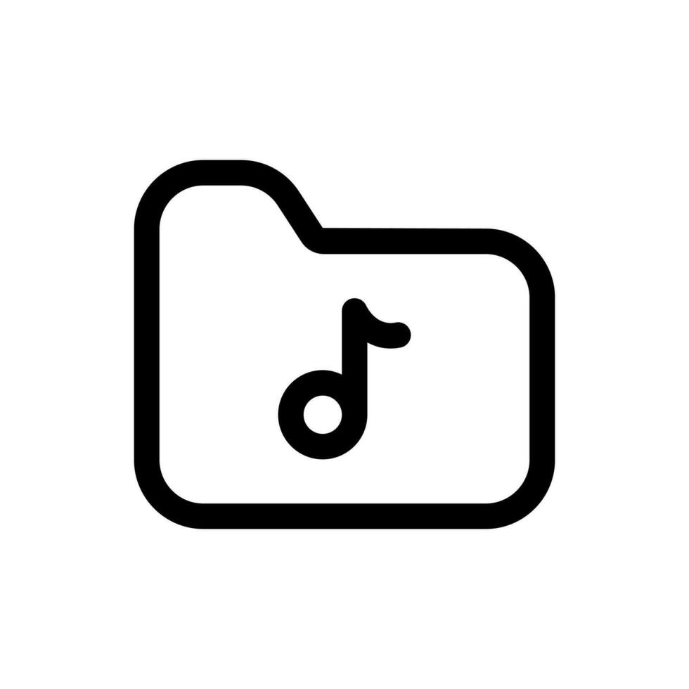 Facile la musique dossier icône. le icône pouvez être utilisé pour sites Internet, impression modèles, présentation modèles, illustrations, etc vecteur