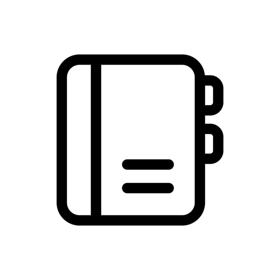 Facile carnet icône. le icône pouvez être utilisé pour sites Internet, impression modèles, présentation modèles, illustrations, etc vecteur