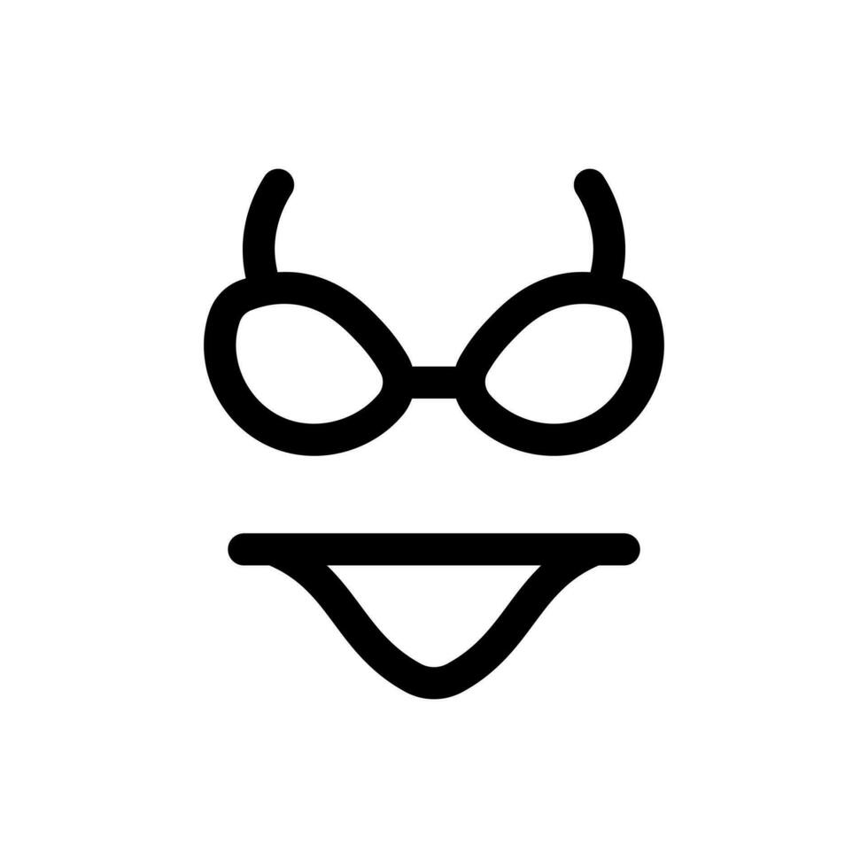 Facile bikini icône. le icône pouvez être utilisé pour sites Internet, impression modèles, présentation modèles, illustrations, etc vecteur