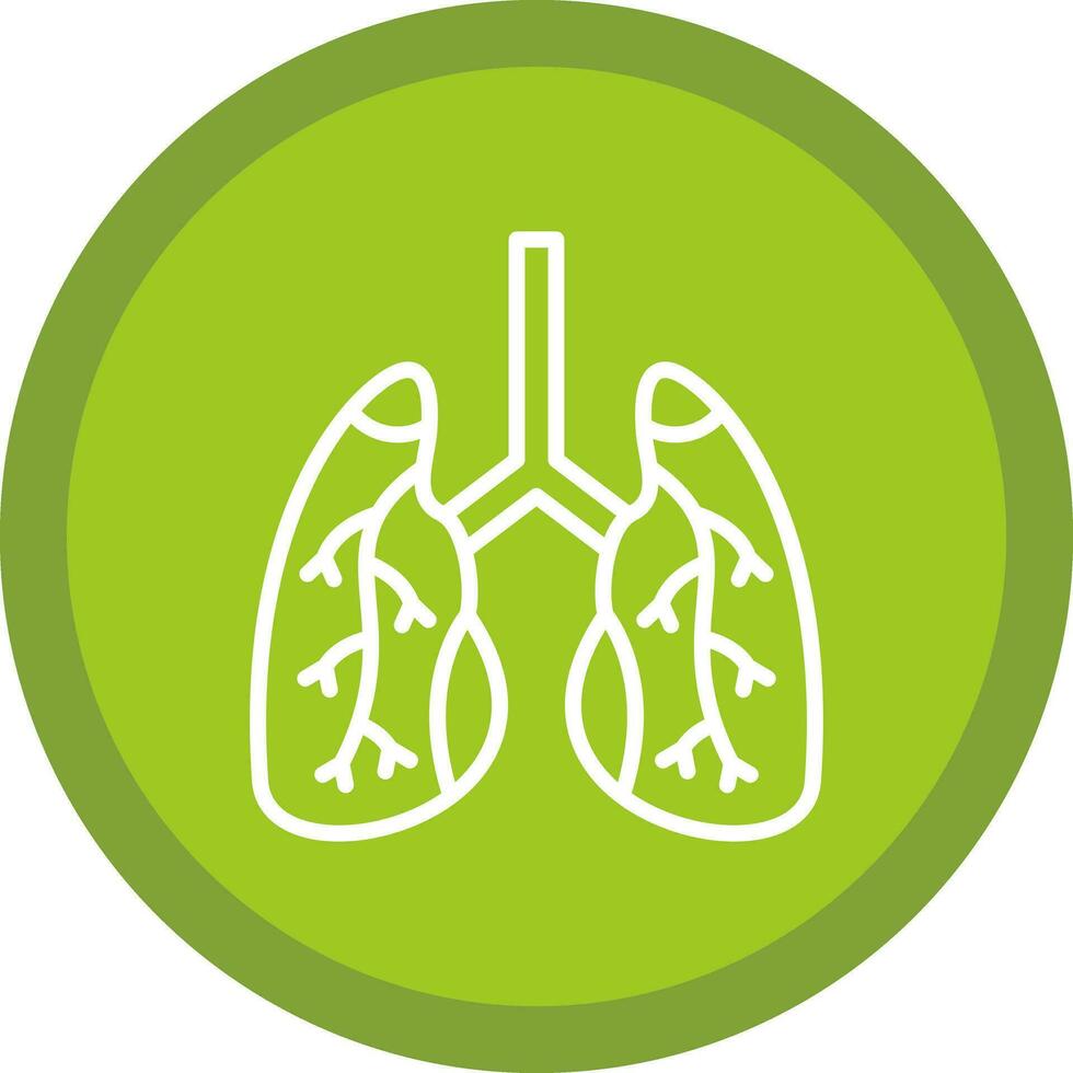 conception d'icône de vecteur de poumons