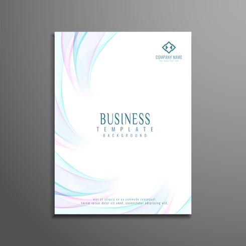 Modèle de brochure d'affaires ondulées abstraites vecteur