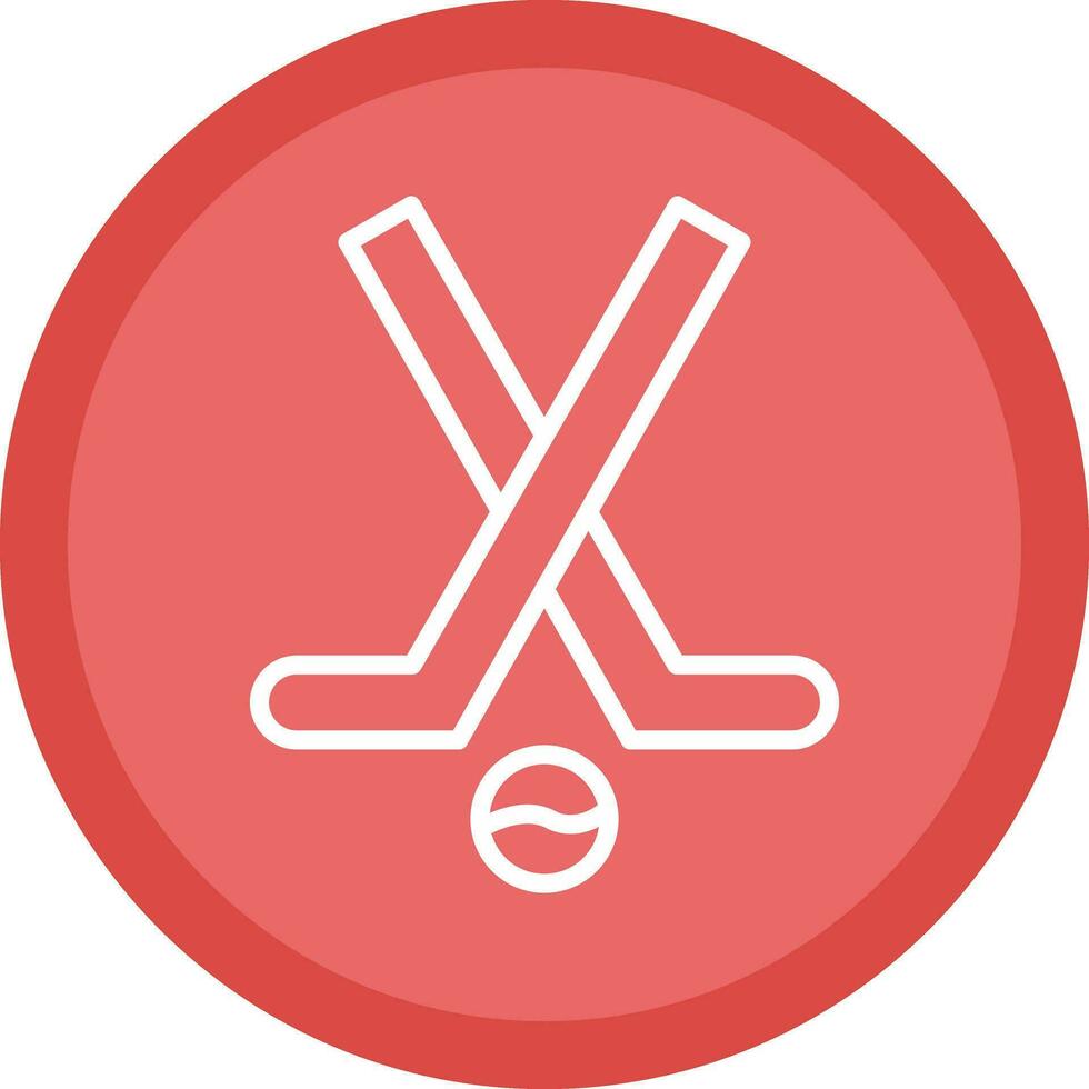 conception d'icône de vecteur de bâton de hockey