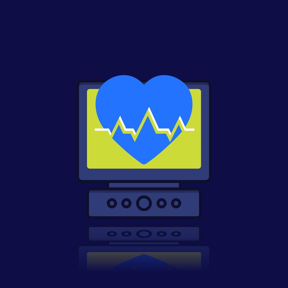 icône d'électrocardiogramme ecg pour le web vecteur