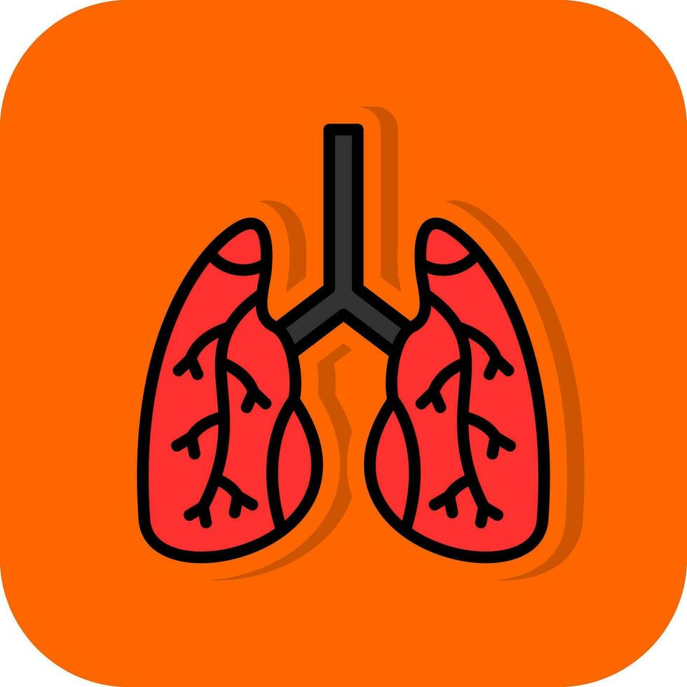 conception d'icône de vecteur de poumons