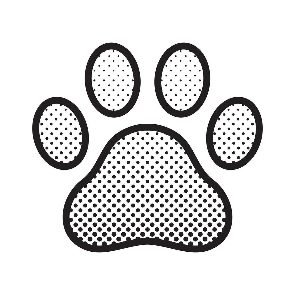 chien patte vecteur empreinte logo icône écran Ton bande dessinée dessin animé graphique symbole illustration français bouledogue ours chat