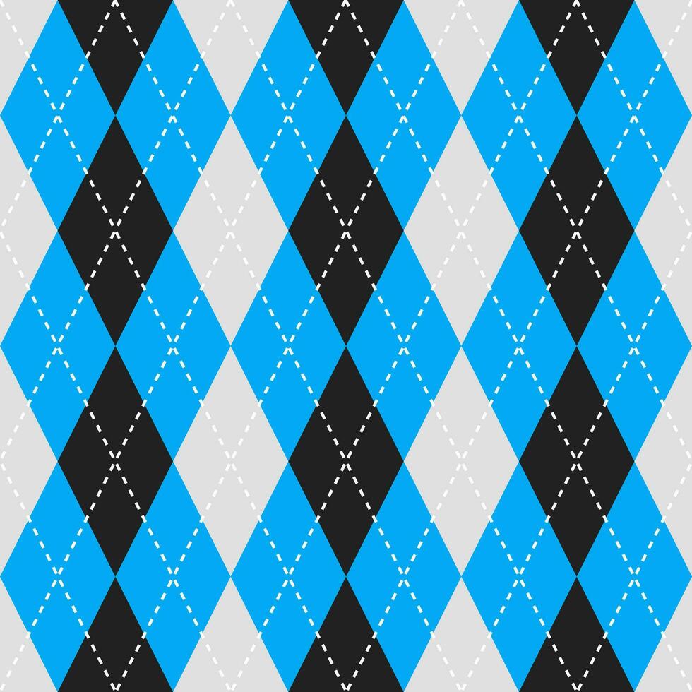 noir et bleu Couleur argyle modèle. argyle vecteur modèle. argyle modèle. sans couture géométrique modèle pour vêtements, emballage papier, toile de fond, arrière-plan, cadeau carte, chandail.