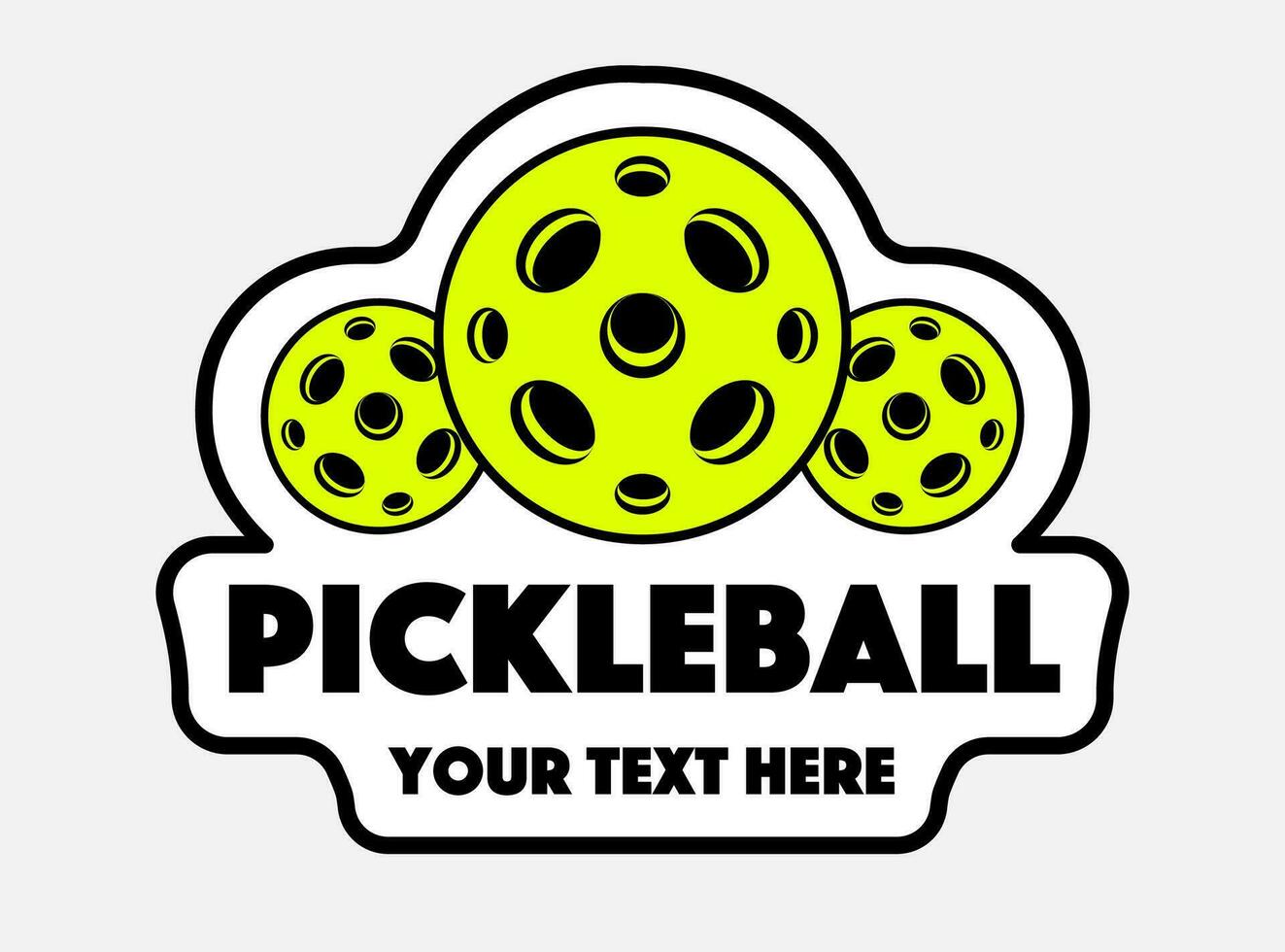 pickleball logo vecteur Couleur isolé